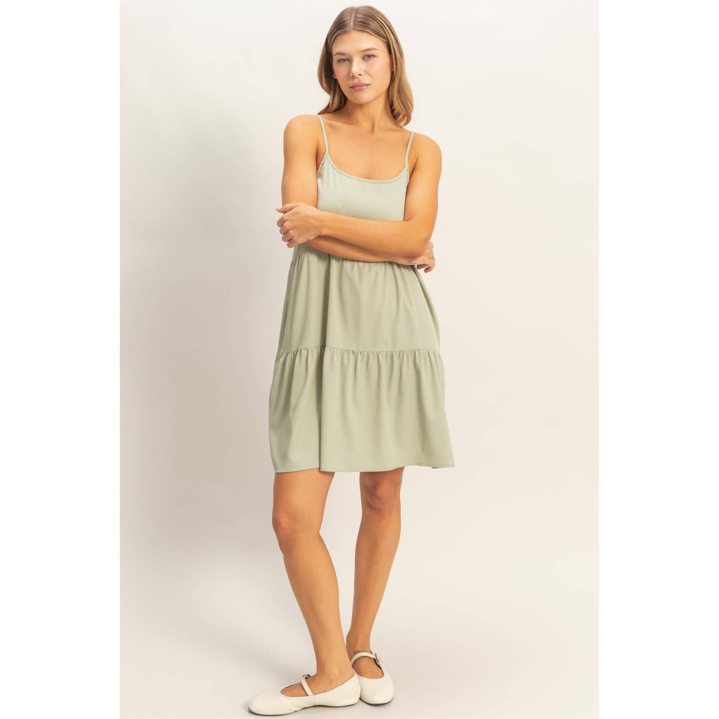 Tiered Spaghetti Strap Dress