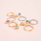 18K Gold PVD Birthstone Huggie Charm Earrings