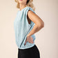 Round Neck Pleated Top