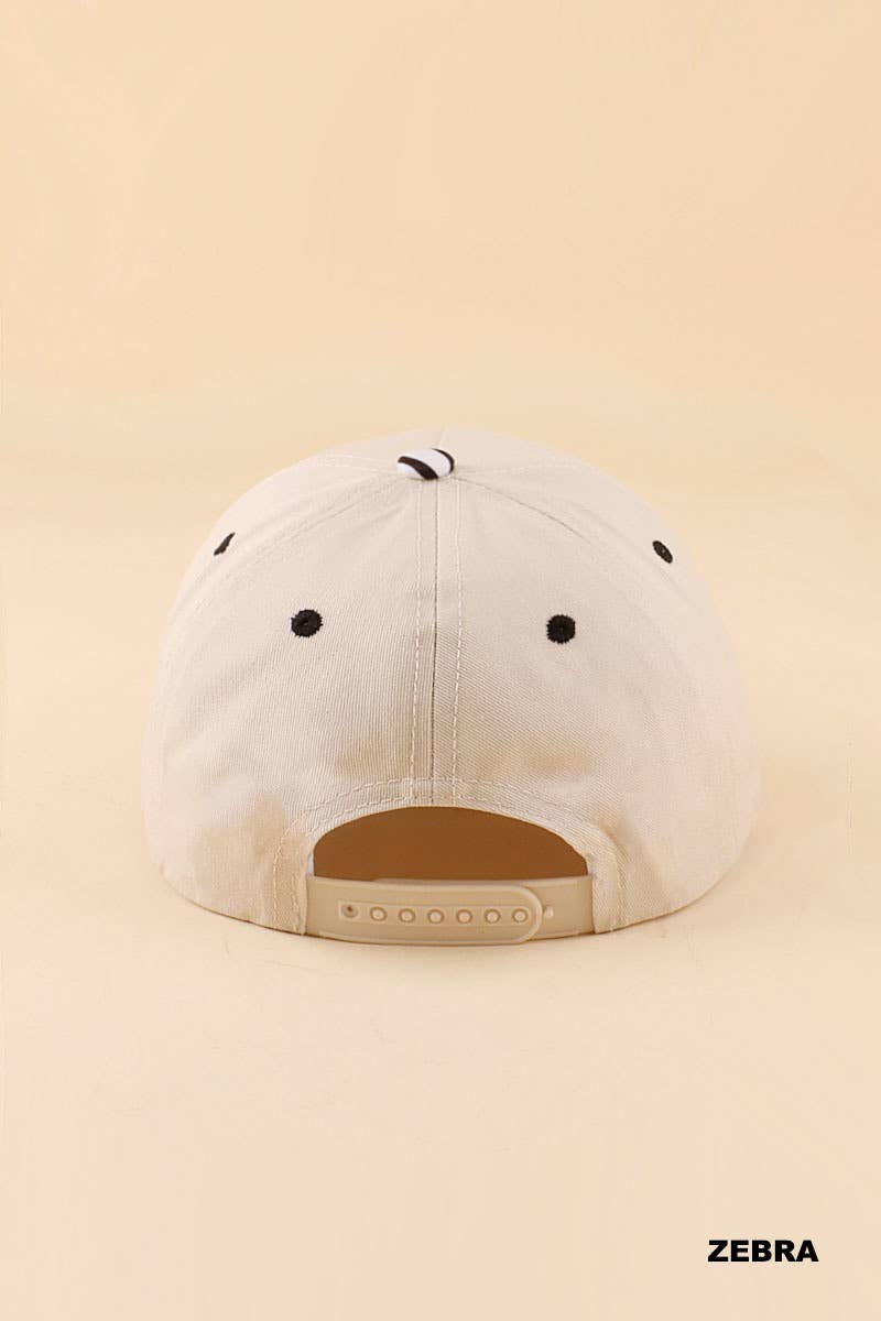 Happy Is The New Rich Two Tone Snapback Hat Zenana Consgt.
