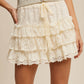 Lace Tiered Shorts with Ruffle Details