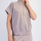 MODAL SCUBA QUARTER ZIP SHORT SLEEVE TOP