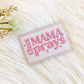 This mama prays embroidered leather hat patch