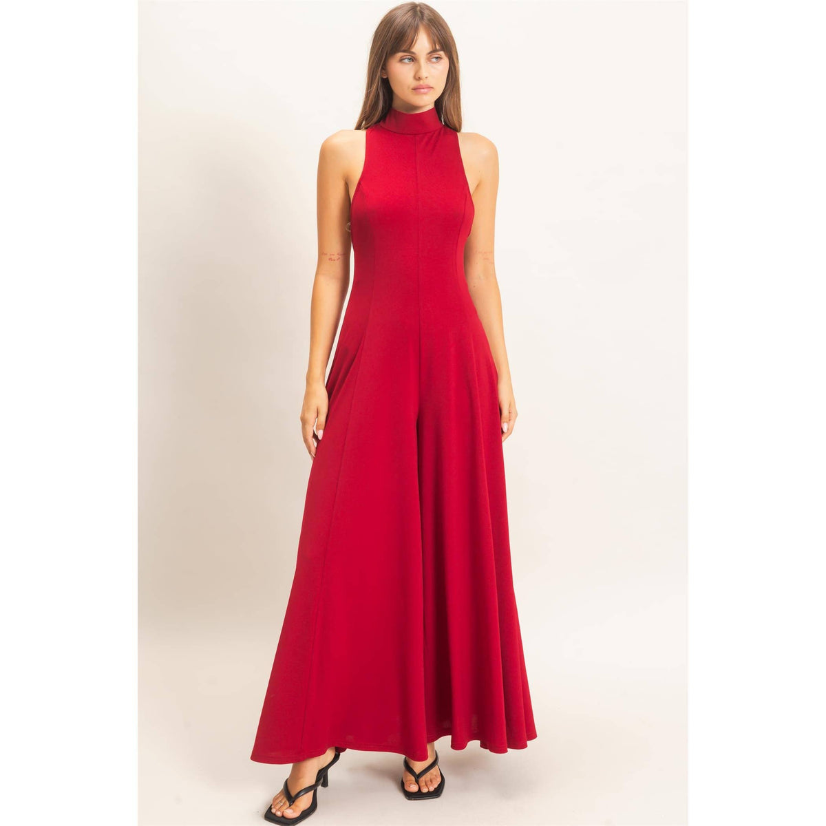 Sleeveless Halter Neck Jumpsuit