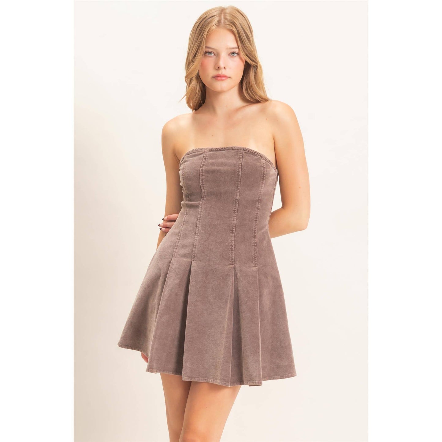 Strapless Mineral Wash Dress