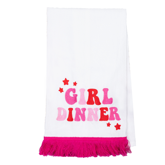 Girl Dinner Tassel Tea Towel | Sip & Shop Arizona