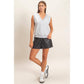 V-Neck Pinstripe Sleeveless Top