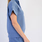 MODAL SCUBA QUARTER ZIP SHORT SLEEVE TOP