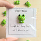 Pocket Frog Encouragement Card with Mini Figurine