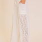 Wide Leg Lace Panel Pants