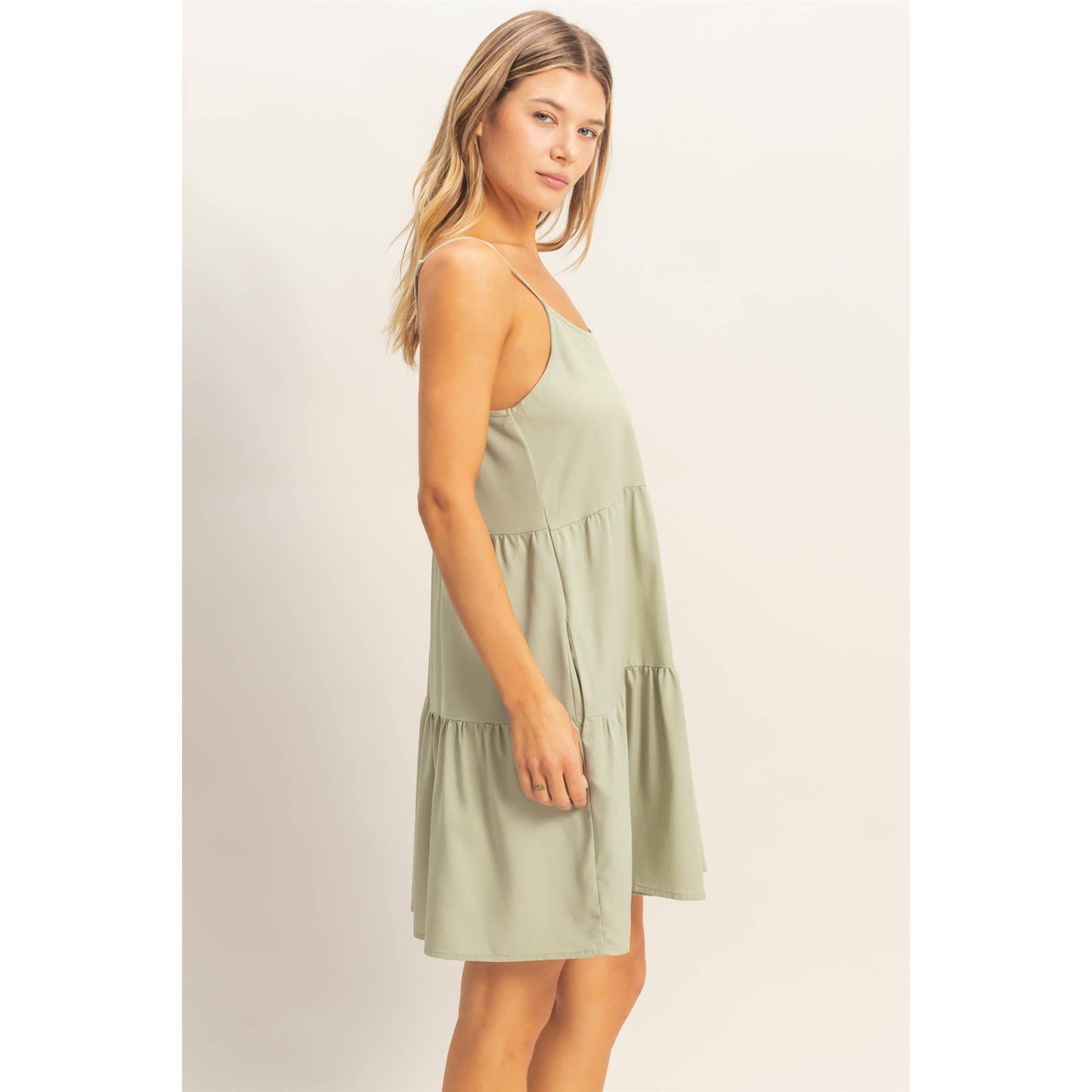 Tiered Spaghetti Strap Dress