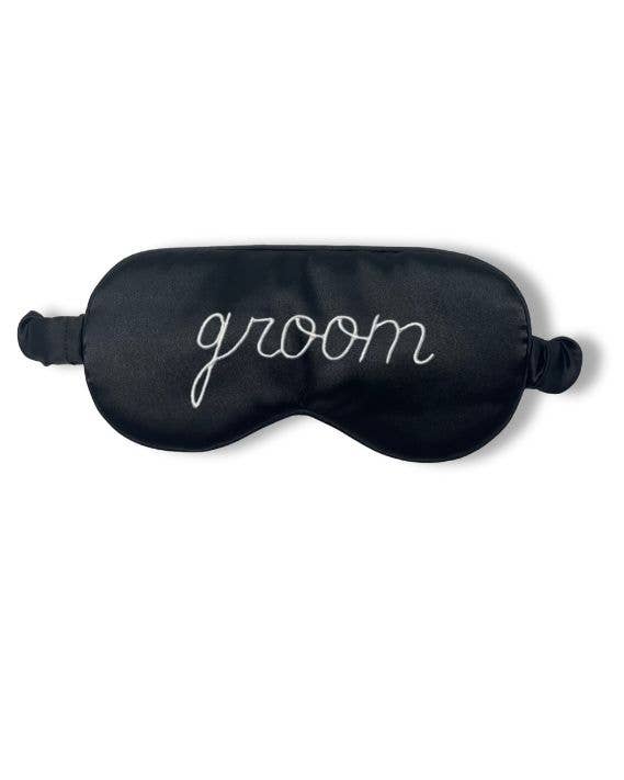 Luxury Adjustable Satin Sleep Eye Mask  - Bride/Groom/Squad