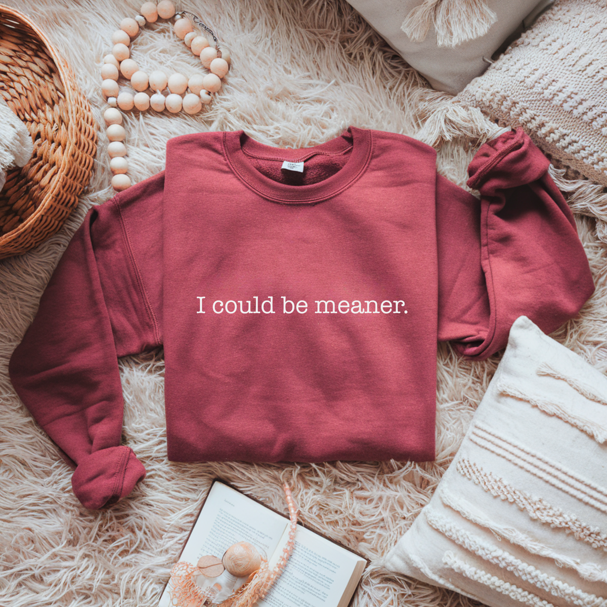 I Could Be Meaner Sweatshirt | Funny Sarcastic Crewneck