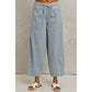 MID RISE WIDE LEG PANTS  WITH POCKETS