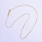 14K Gold Filled 1mm Dainty Box Chain 18 Inch Layering Adjustable Slider Necklace | WA-707