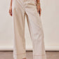 Floral Embroidered Cropped Wide-Leg Pants LP0276