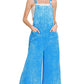 ..Washed Double Gauze Wide Leg Overalls