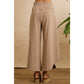 FRENCH TERRY OUT SEAM DETAIL TULIP HEM PANTS