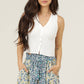 BS878-A814 TWIN PRINT ELASTIC WAIST WITH TIE SHORTS