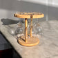Bamboo Wine Glass and Bottle Holder | Circle