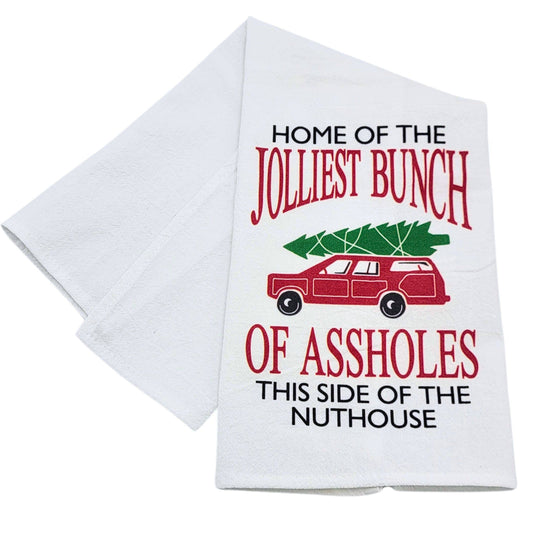 Funny Christmas Tea Towel | Holiday Décor | Sip & Shop Arizona