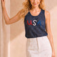 Embroidered Eyelet Scallop Hem High Rise Shorts
