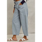 MID RISE WIDE LEG PANTS  WITH POCKETS