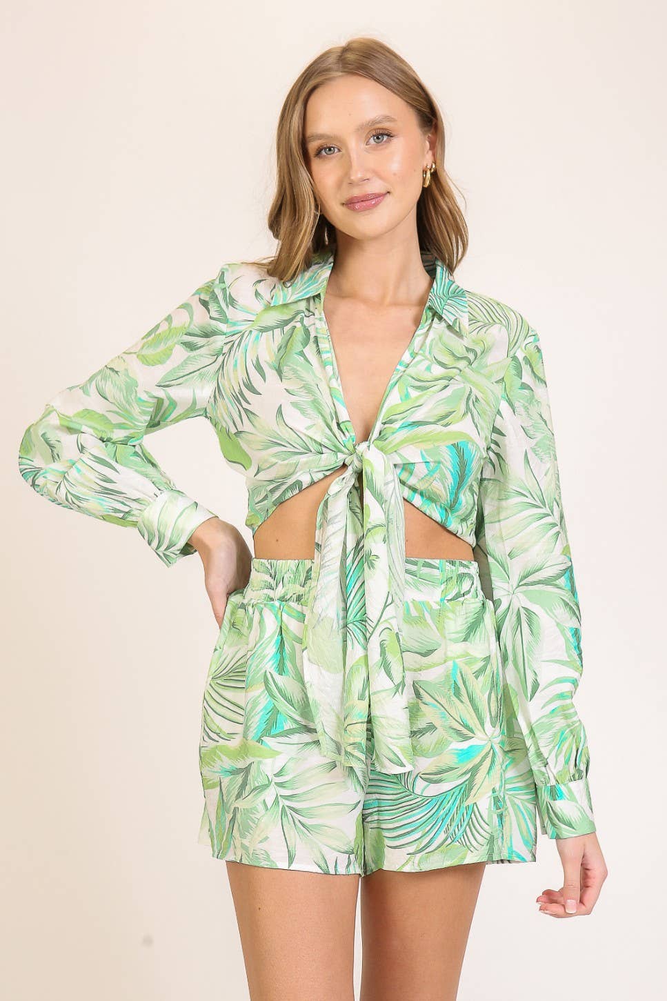 Set-Vacation Vibes Print Shorts