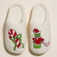 Green Monster Cozy Christmas Slippers