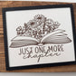One more chapter, book club, book, book signs, book lover 