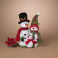 Christmas Plush Holiday Snowman Family Figurine 13"H
