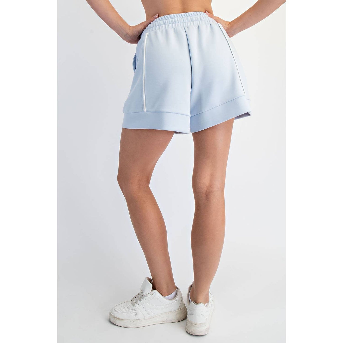 MODAL SCUBA FLAT PIPING A-LINE SHORTS