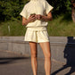 MODAL SCUBA QUARTER ZIP SHORT SLEEVE TOP