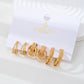 Curated Multi-Line Hoop Earring Set | 80E62143