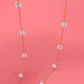 TITANIUM  STEEL NON-TARNISH PEARL STATION NECKLACE | 40NK334