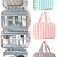 Striped Hanging Toiletry & Makeup Organizer Bag | 40P599