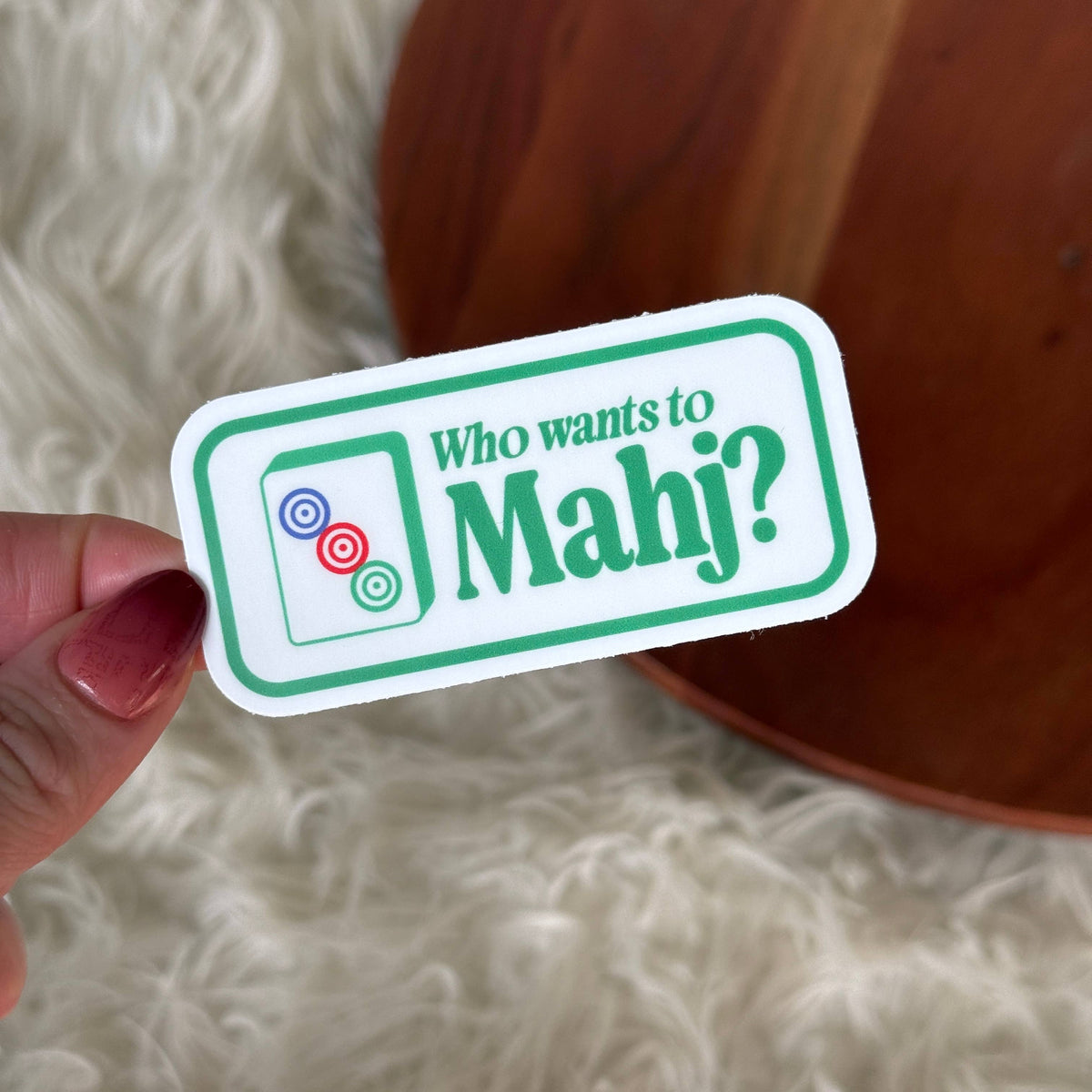 Who Wants To Mahj? Mahjong Sticker