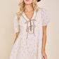 Vintage Floral Bow Romper