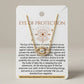 White Eye of Protection (Evil Eye) - 18K Gold Plated, Waterproof CZ Necklace
