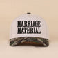 Marriage Material Two Tone Canvas Cotton Cap