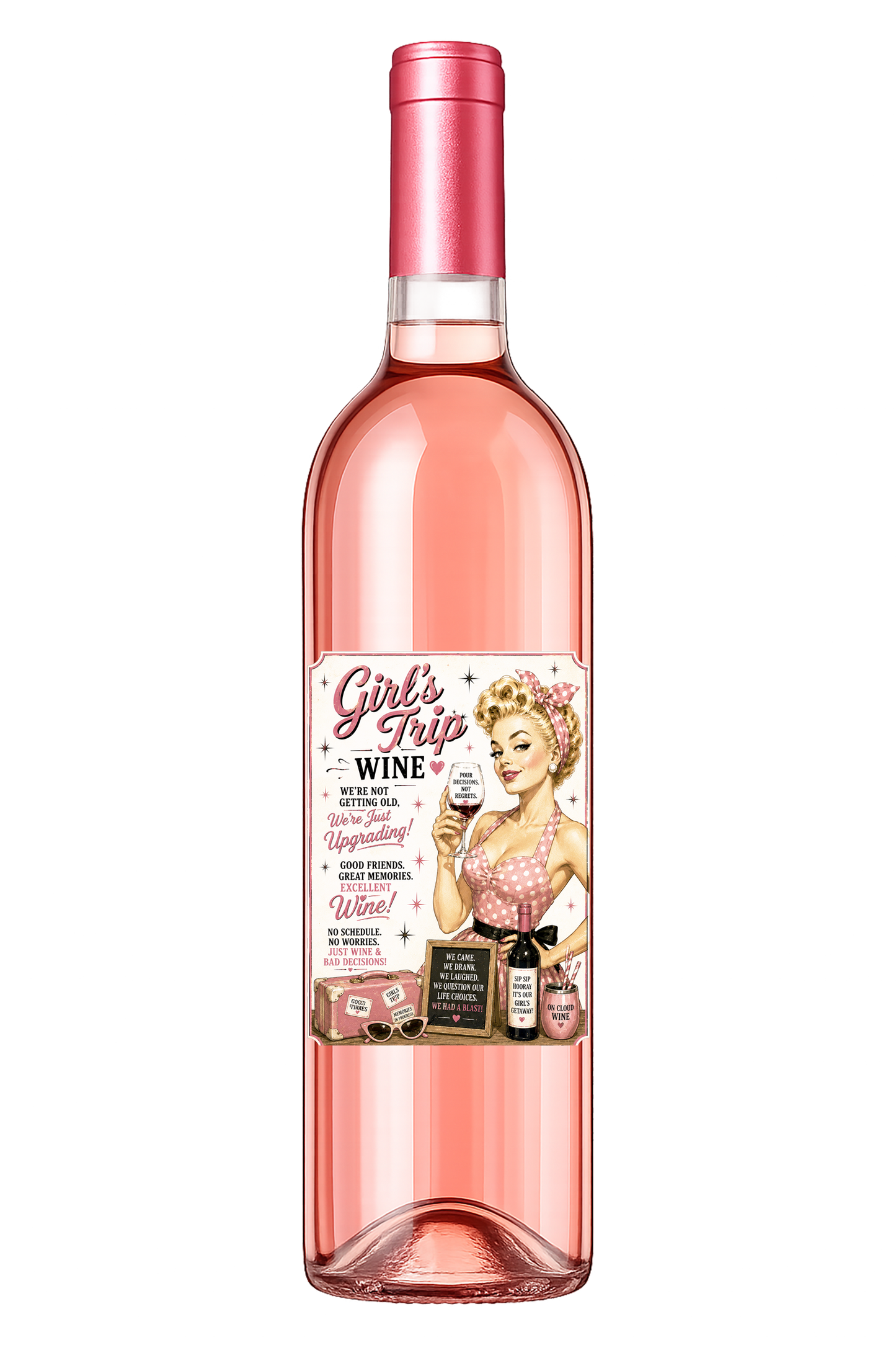 Sassy Girl, Wine Label, Girl's Trip