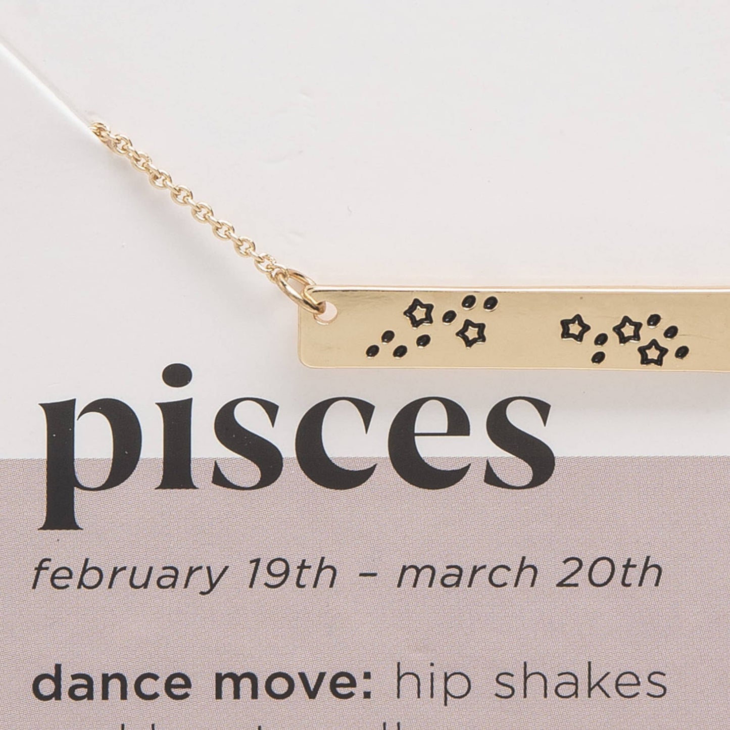 SALE Metal Gold Pisces Zodiac Necklace