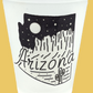 "Arizona" Map Frosted State Shot Glass 2 oz