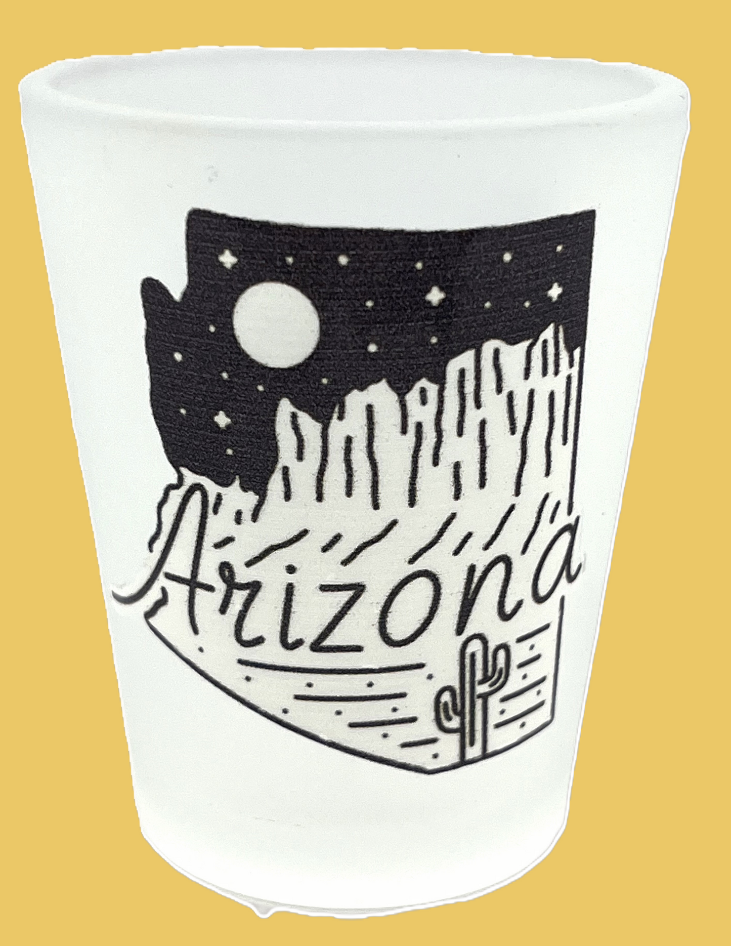 "Arizona" Map Frosted State Shot Glass 2 oz