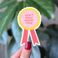 Didn't Punch Anyone Today Ribbon Sticker