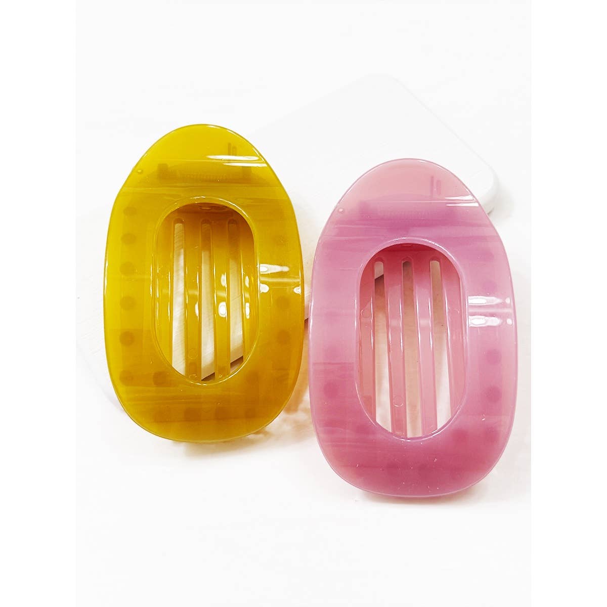 Jelly Colors of Oval Flat Hair Claw