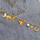 18K Gold PVD Stainless Steel Pearl Beaded Horseshoe Charm