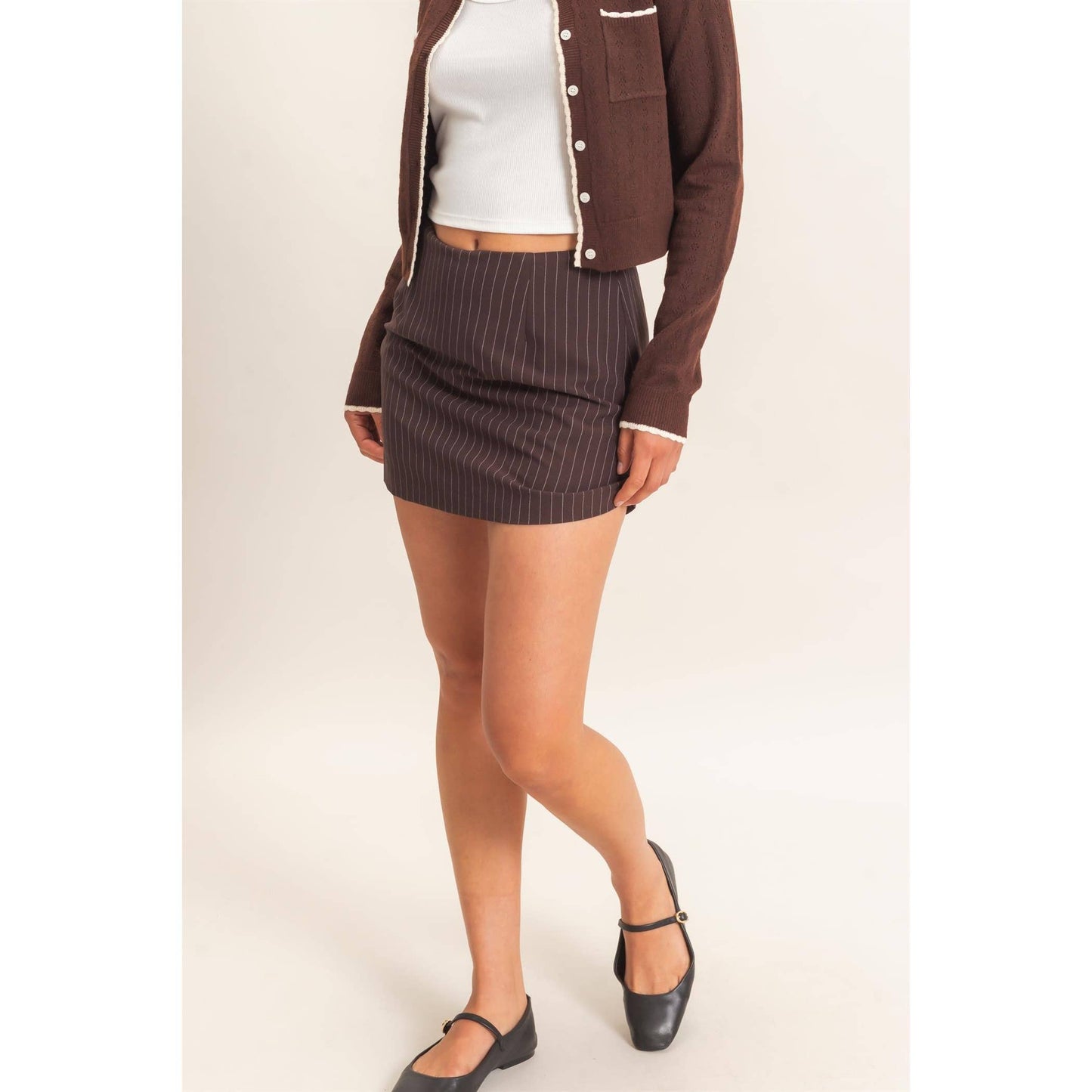 Pinstripe Skort