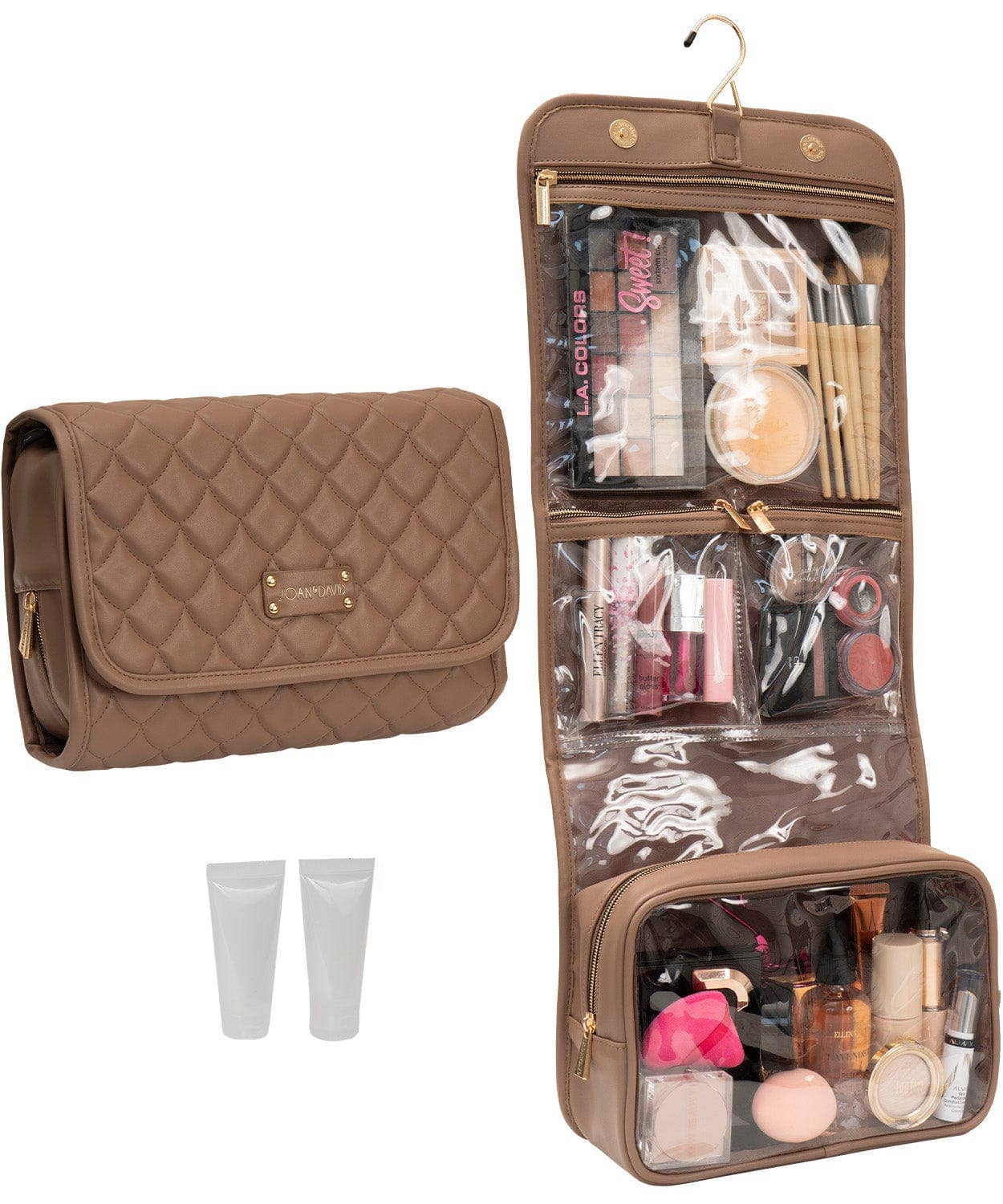 Joan & David The Teardrop Quilted Roll Hanging Toiletry Bag