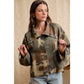PRINTED HOODED WINDBREAKER JACKET TOP